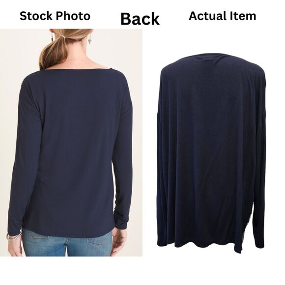 Chico's Floral Knit Woven Tunic Top Size 3 - Picture 4 of 11